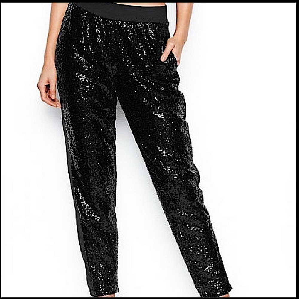 NWT Victoria secret sport limited edition sequin joggers